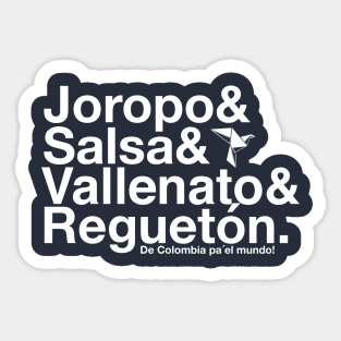 Joropo Salsa Vallenato Reguetón Sticker